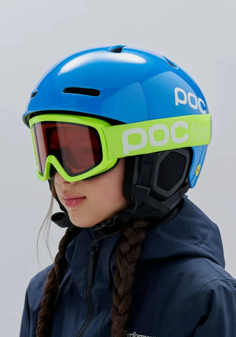 Горнолыжная маска детская POCito Opsin Fluorescent Yellow/Green/Partly Sunny Light Orange