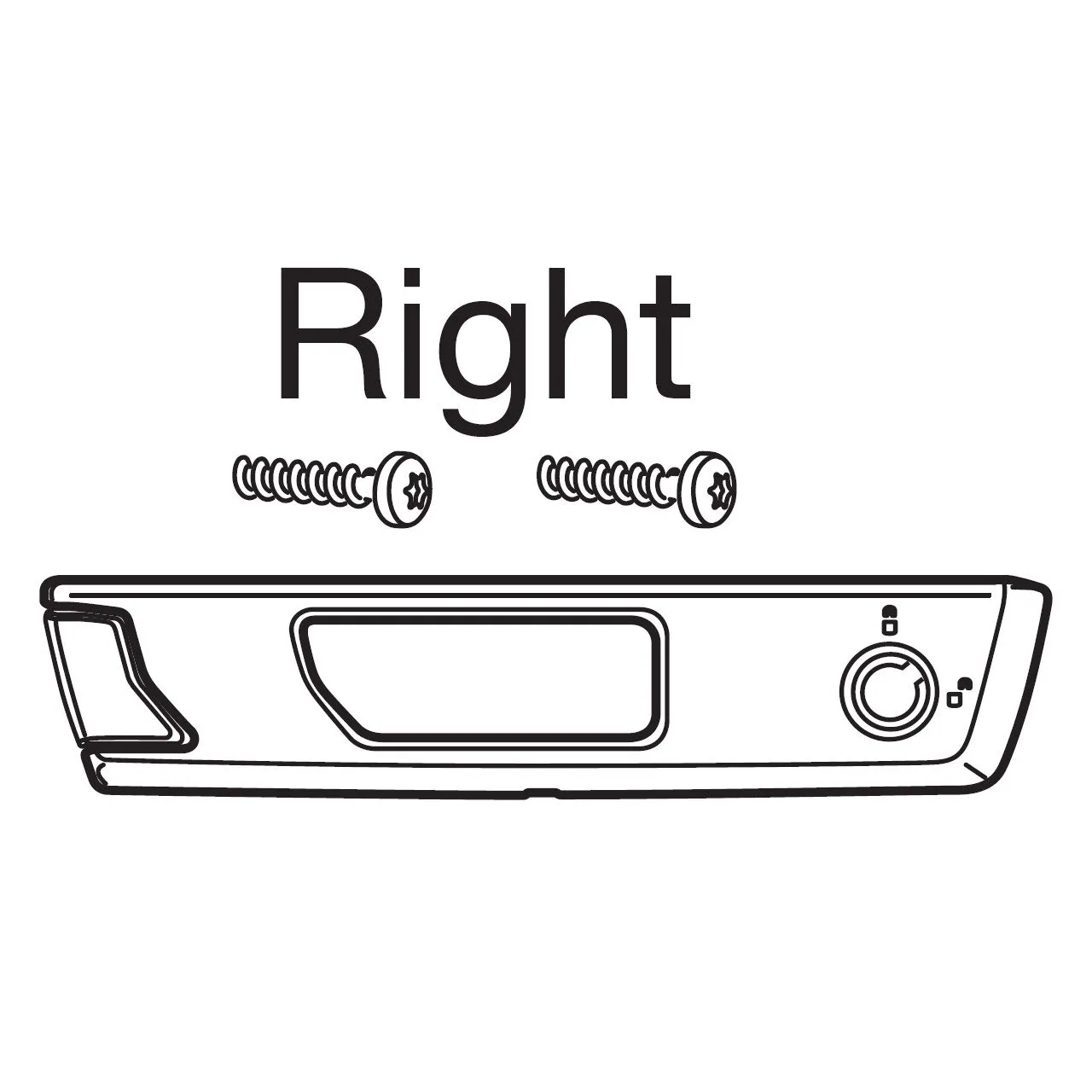 Запчасть бокса THULE MOTION XT (правая накладка замка бокса/THULE 14052)