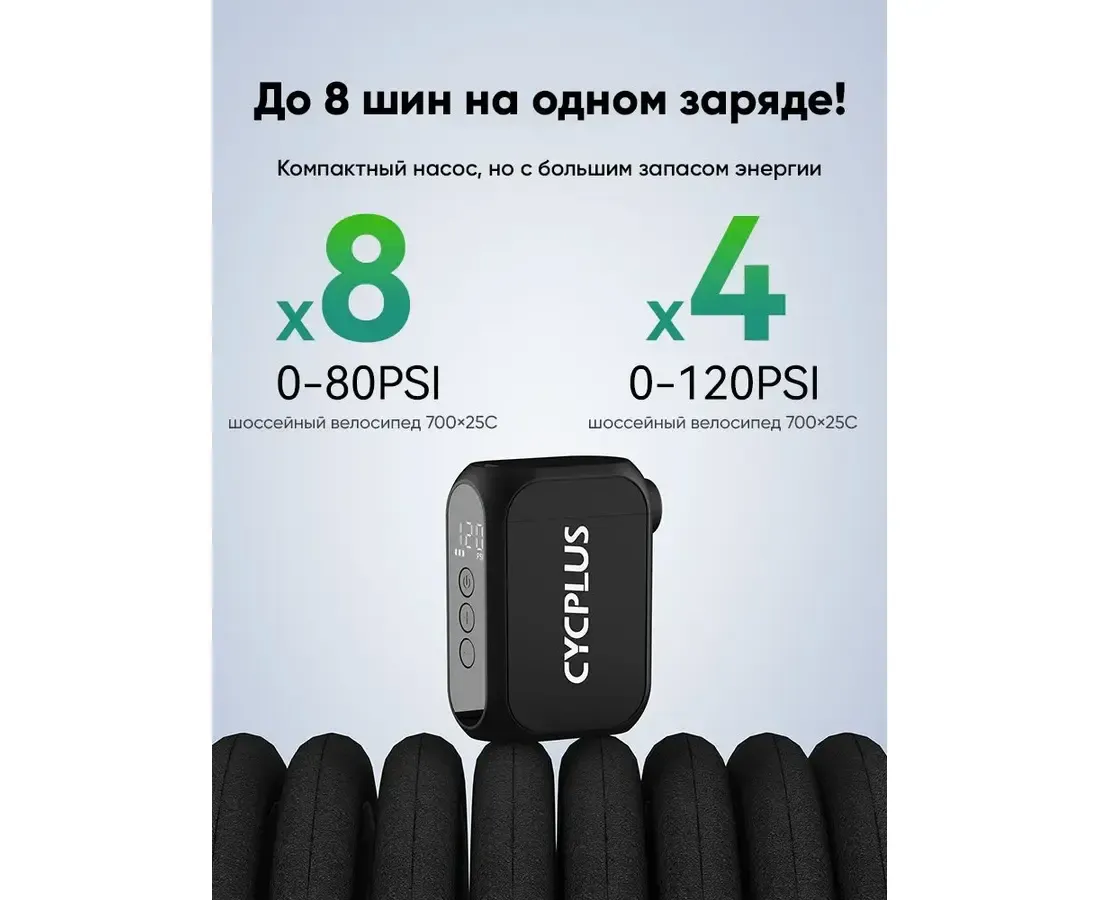 Портативный насос с аккумулятором Cycplus AS210 PRO MAX