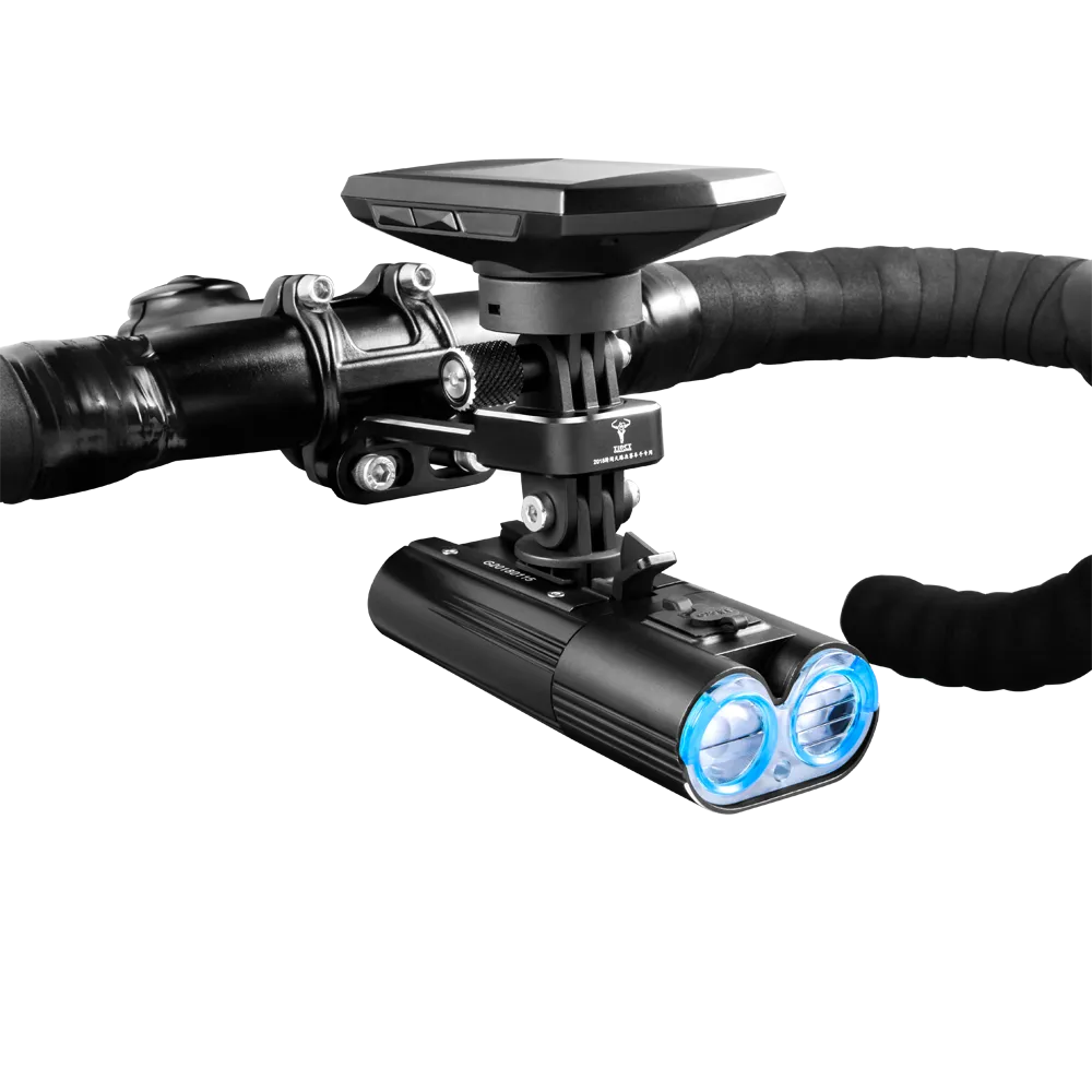Многофункциональное крепление на руль GACIRON H12 для велофонарей GACIRON, для велокомпьютеров Garmin и камер GoPro, под руль