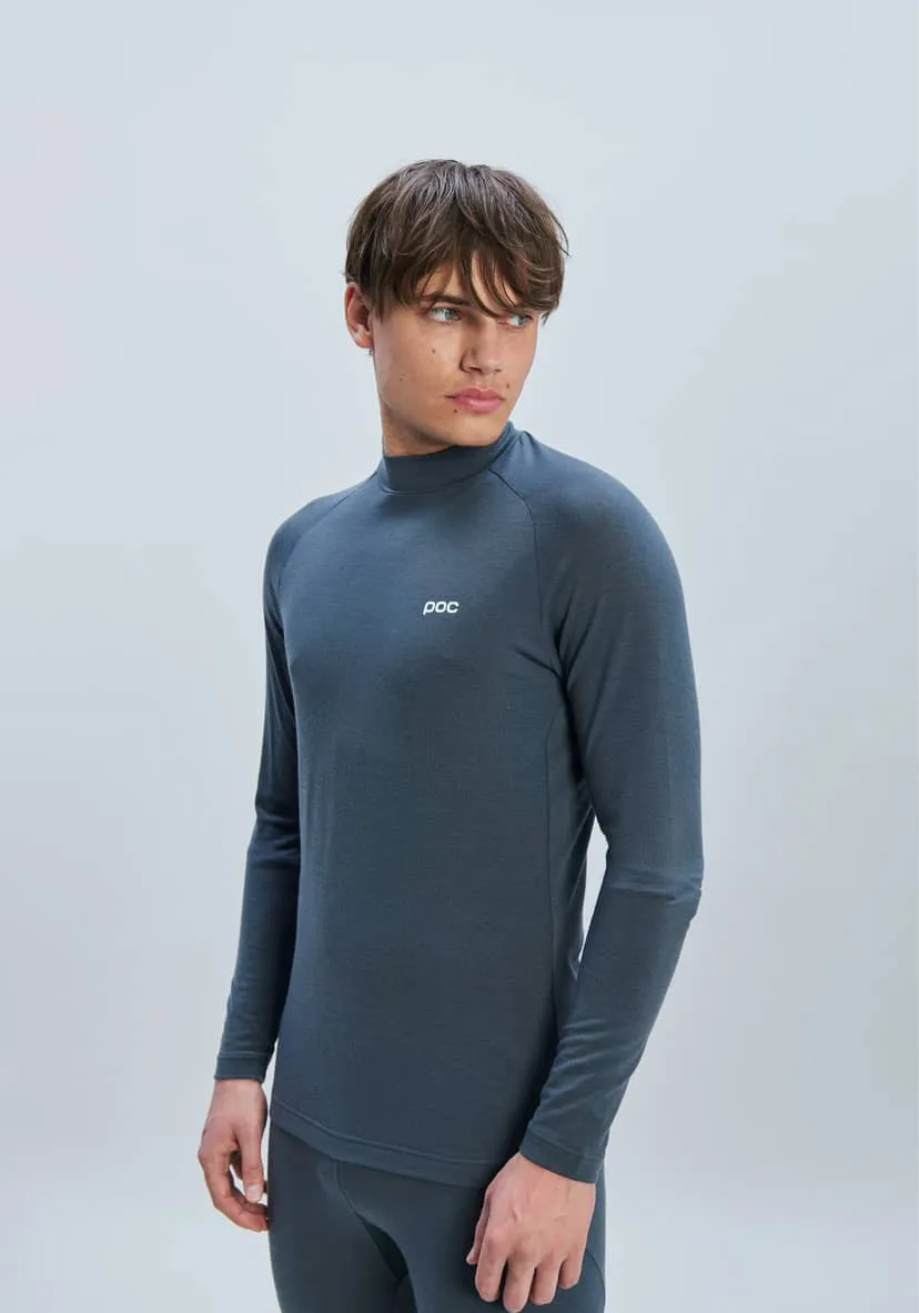 Веломайка POC Men's Layer Merino Mock Neck Jersey Sylvanite Grey
