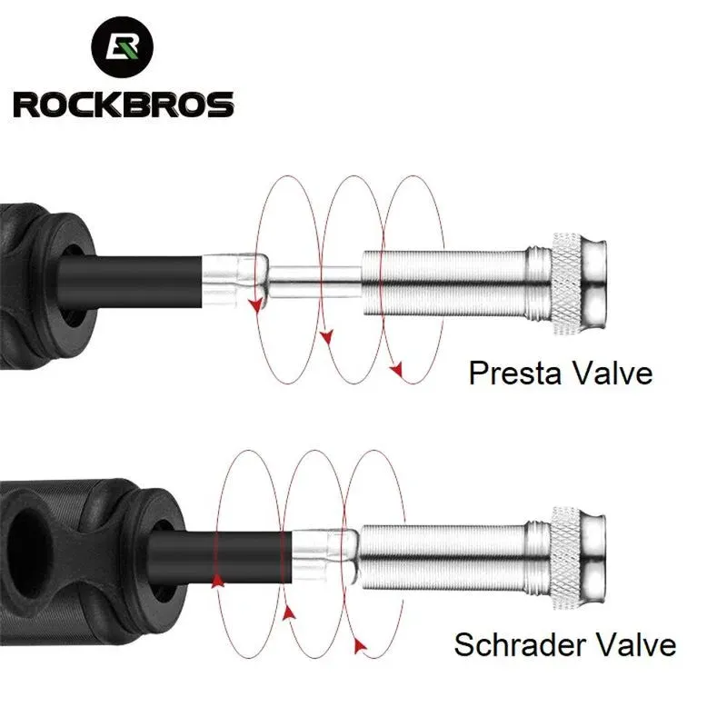 Насос велосипедный портативный ROCKBROS HQ-52BK
