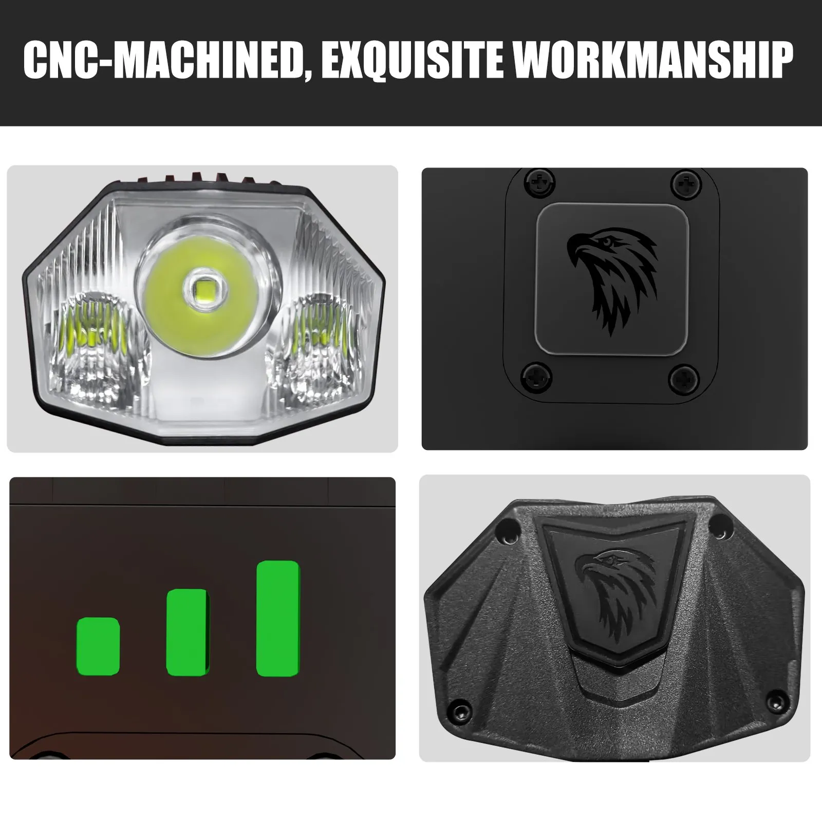 Велосипедный фонарь GACIRON Raptor-3000, черный