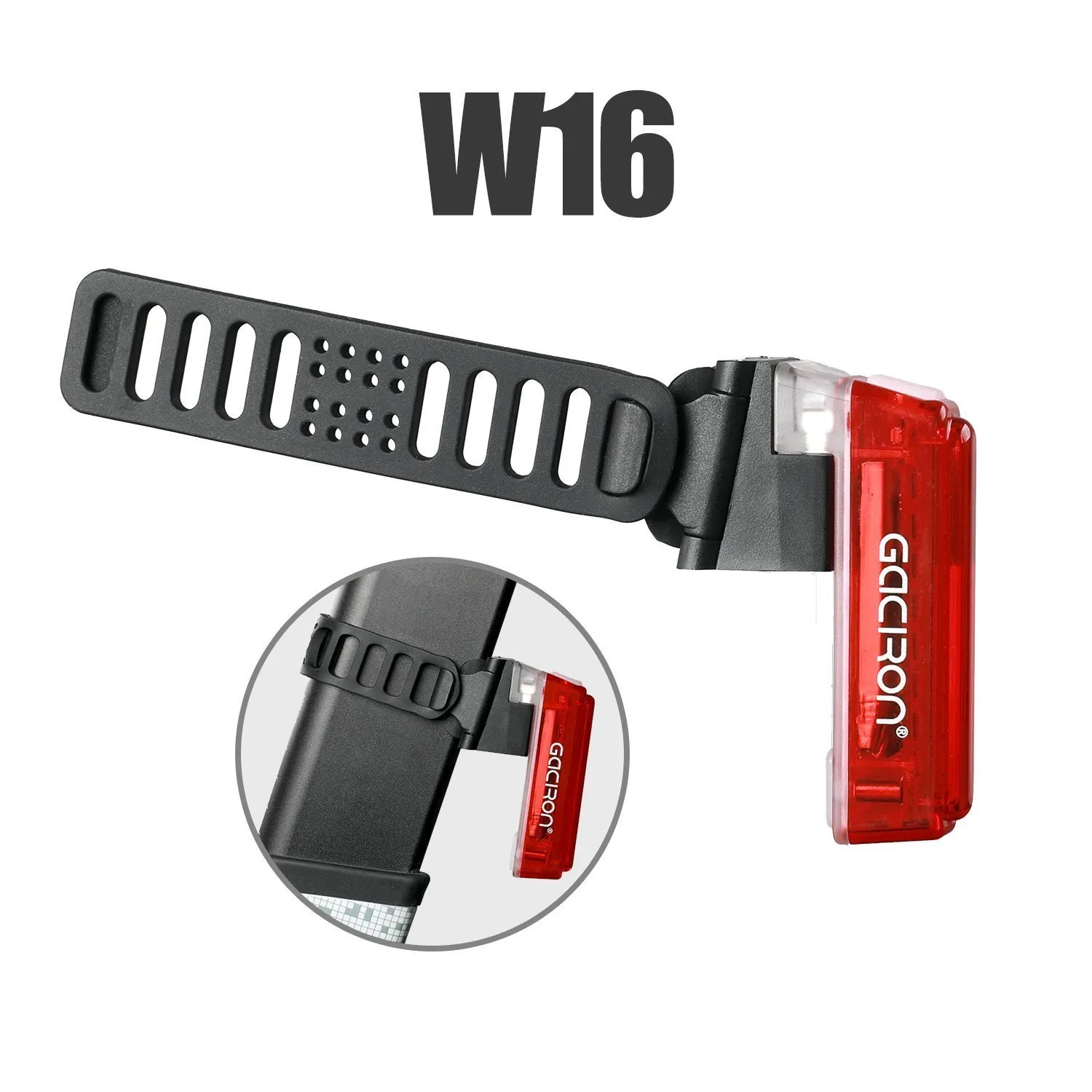 Аэродинамический ремешок для фонарей GACRION W16, W16C, Loop-100, черный