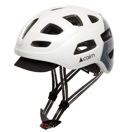 Шлем CAIRN Quartz LED USB Shiny White Grey