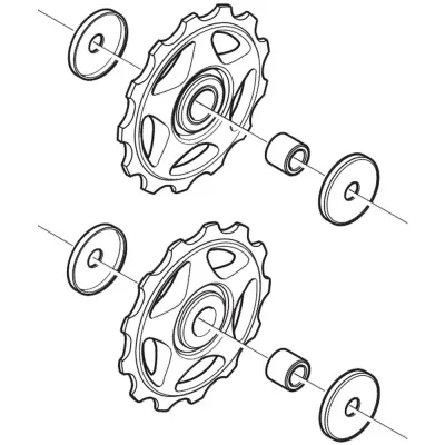 Ролики заднего переключателя Shimano RD-M410 (пара)