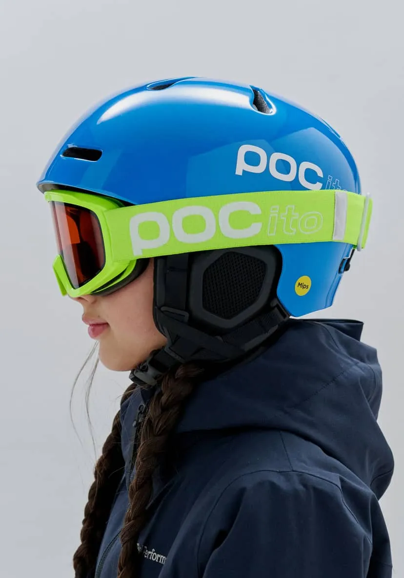 Горнолыжная маска детская POCito Opsin Fluorescent Yellow/Green/Partly Sunny Light Orange
