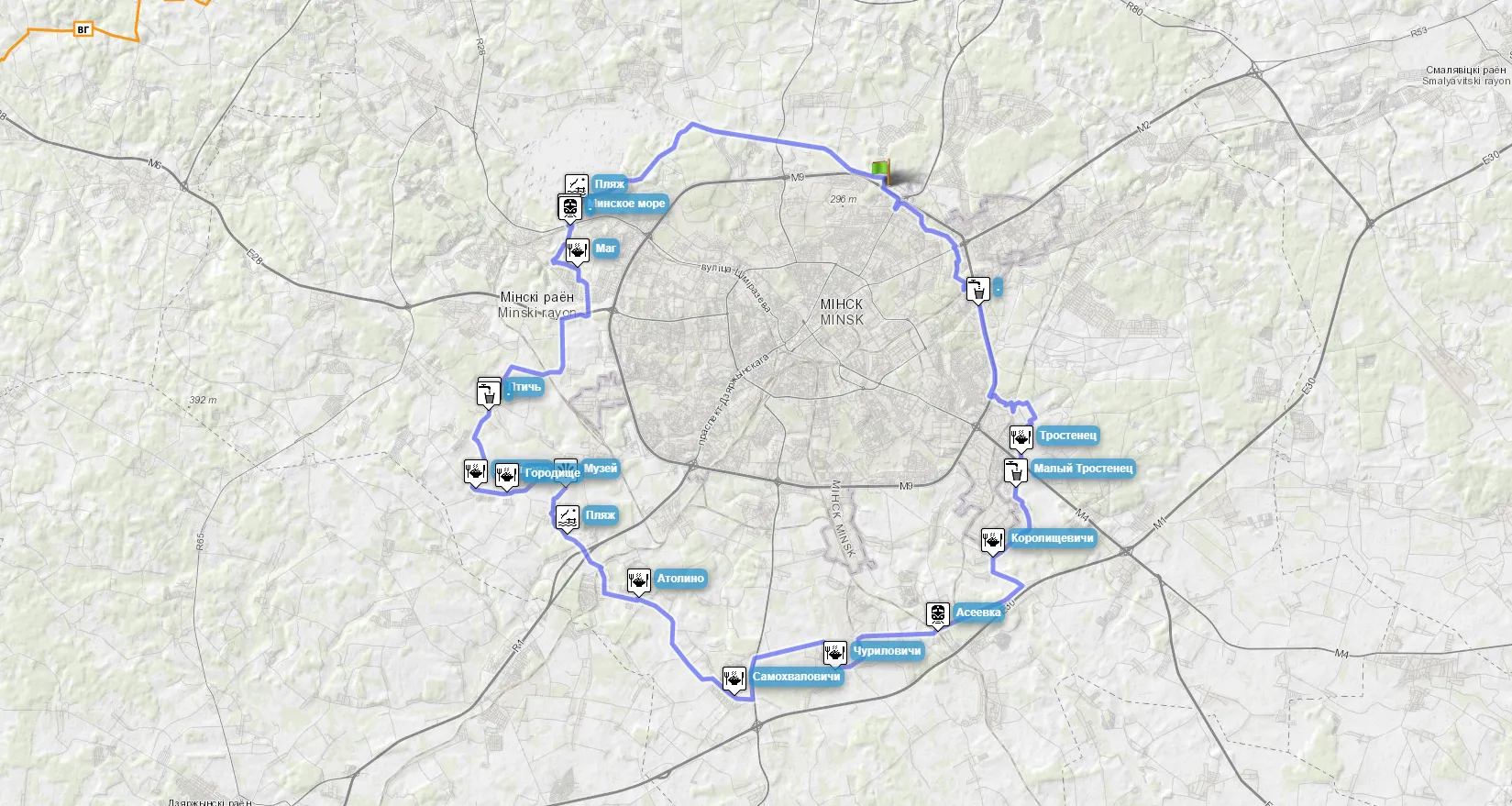 Велосипедный тур  Минская Кругосветка 108+
