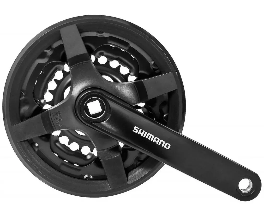 Система шатунов Shimano FC-TY301, (170мм, 48-38-28, чёрный)