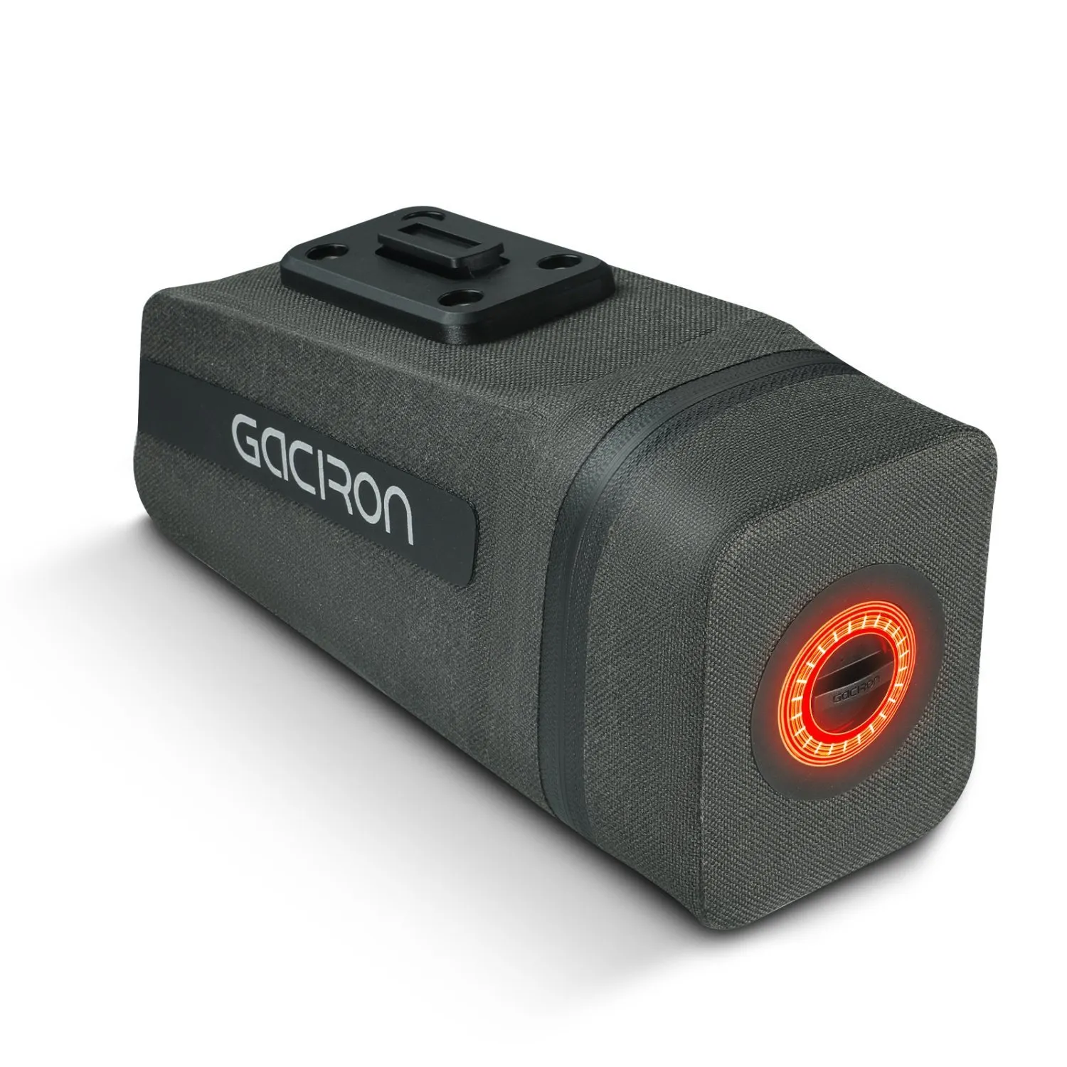 Велосумка подседельная с умным задним фонарем 2 в 1 GACIRON Birdnest-200, черный