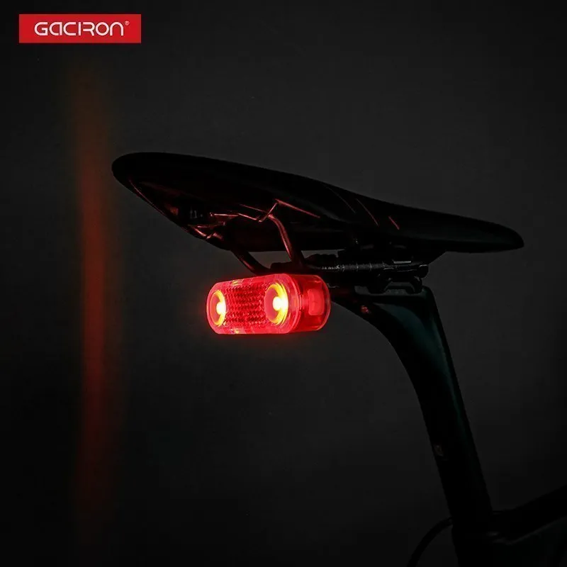 Задний велосипедный фонарь GACIRON W12BR с датчиком торможения, красный