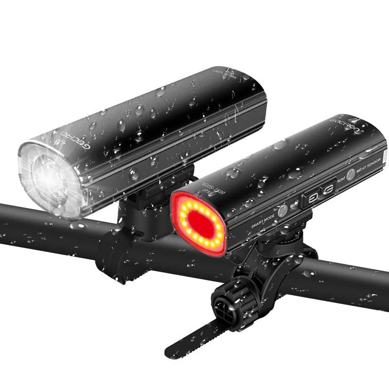 Велосипедный фонарь 2 в 1 GACIRON V20S-1000, передний/задний, черный