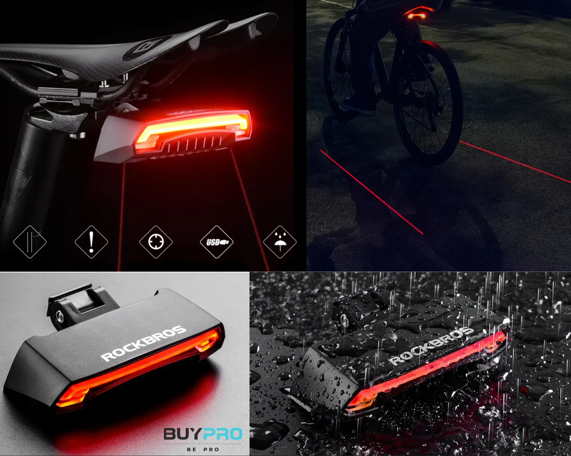 Задний велосипедный фонарь ROCKBROS LKWD-R1