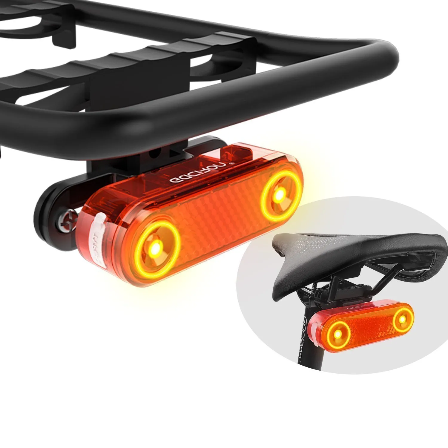 Задний велосипедный фонарь GACIRON W12BR с датчиком торможения, красный