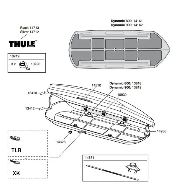 Крепеж для бокса THULE POWER CLICK 14671