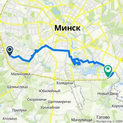 Есенина - парк Павлова- Лошицкий парк - парк Красная слобода