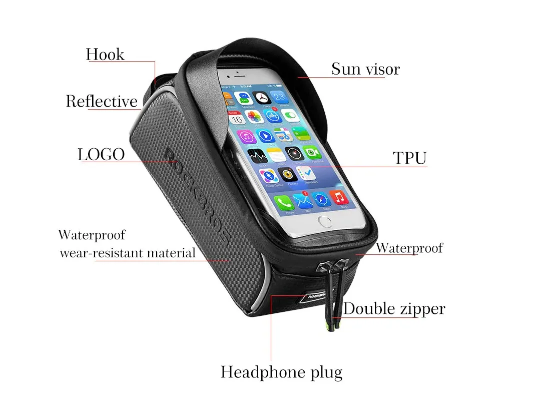 Сумка велосипедная под смартфон ROCKBROS 017-3BK