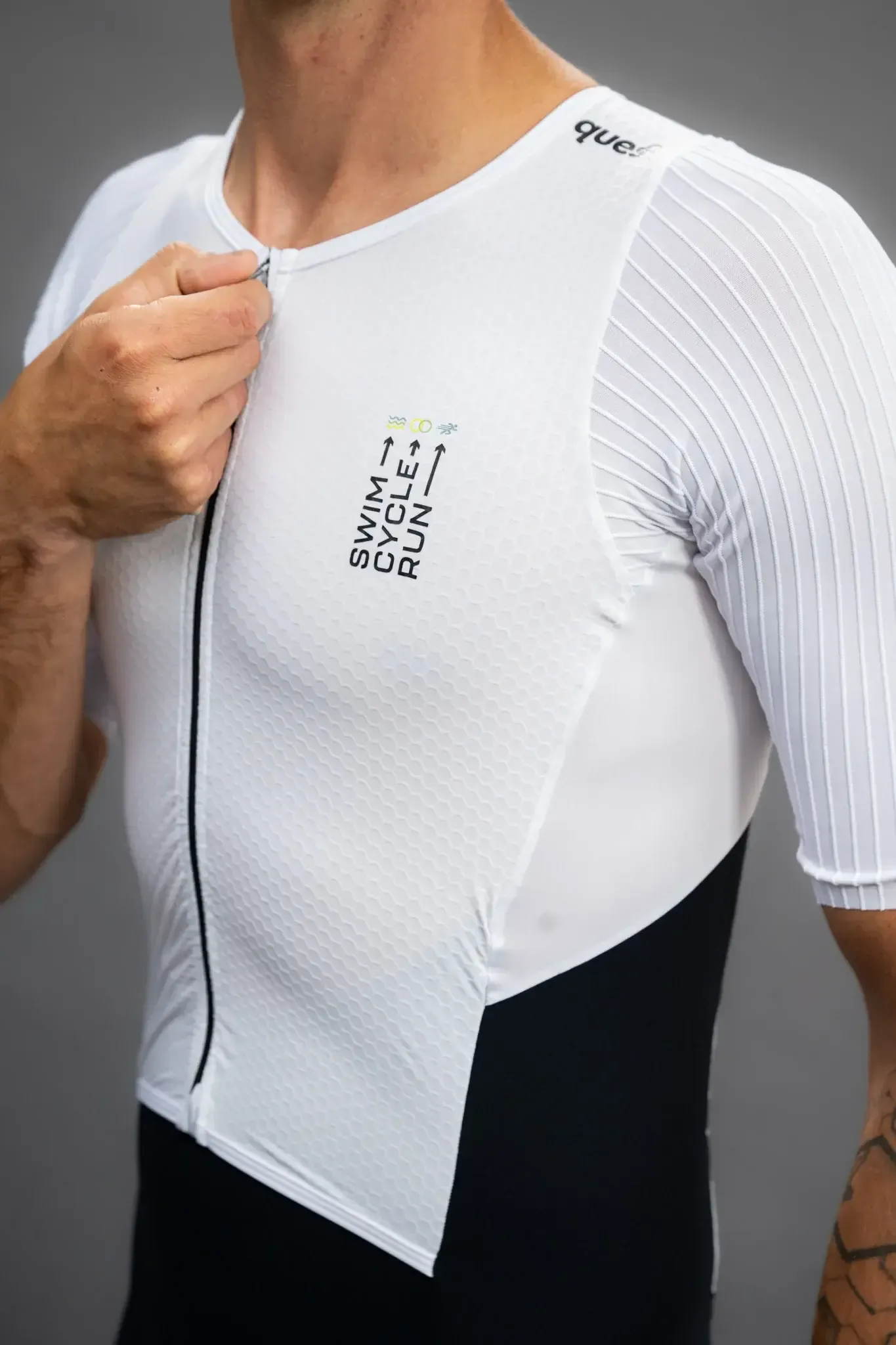 Трисьют мужской QUEST Black&White Premium Triathlon Suit