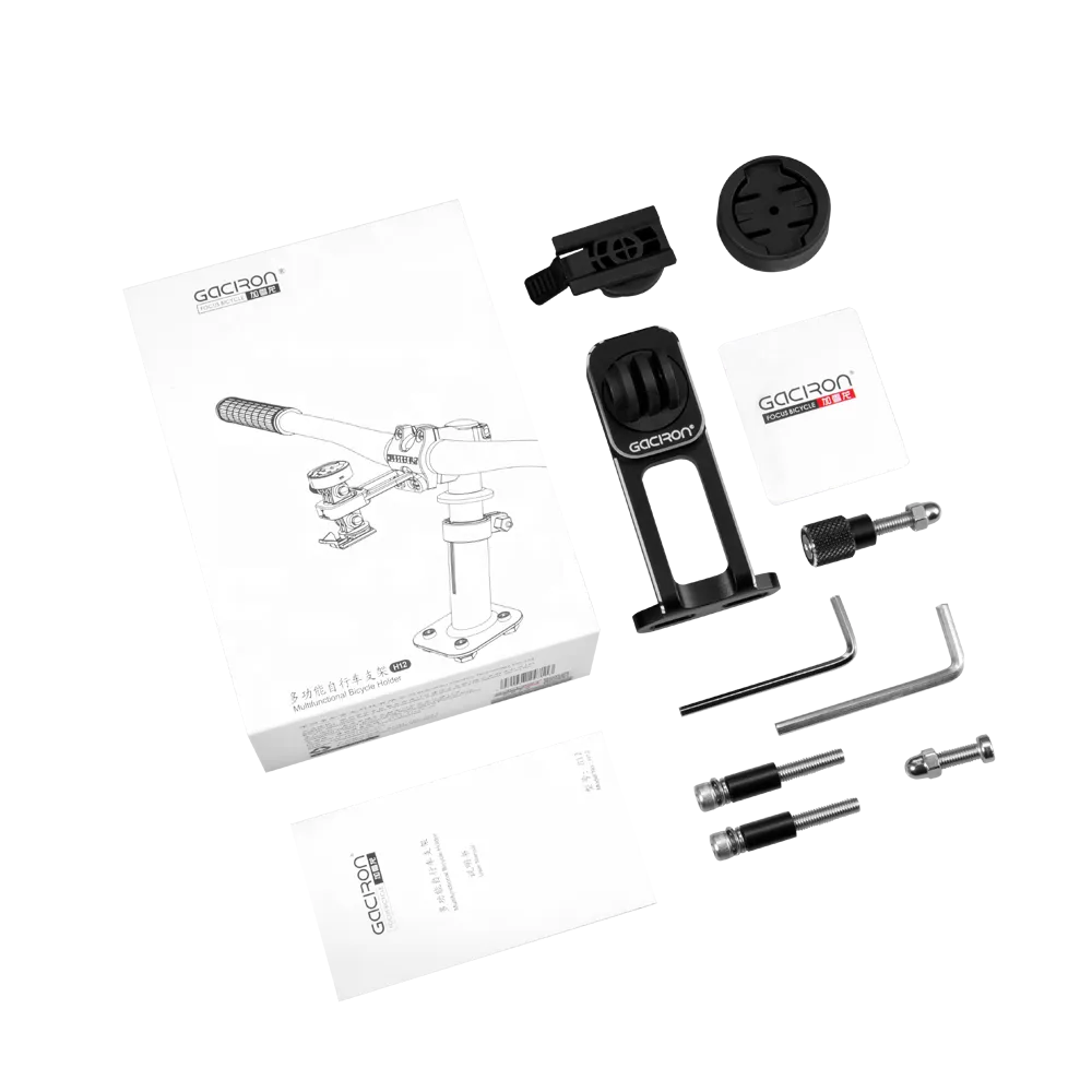 Многофункциональное крепление на руль GACIRON H12 для велофонарей GACIRON, для велокомпьютеров Garmin и камер GoPro, под руль