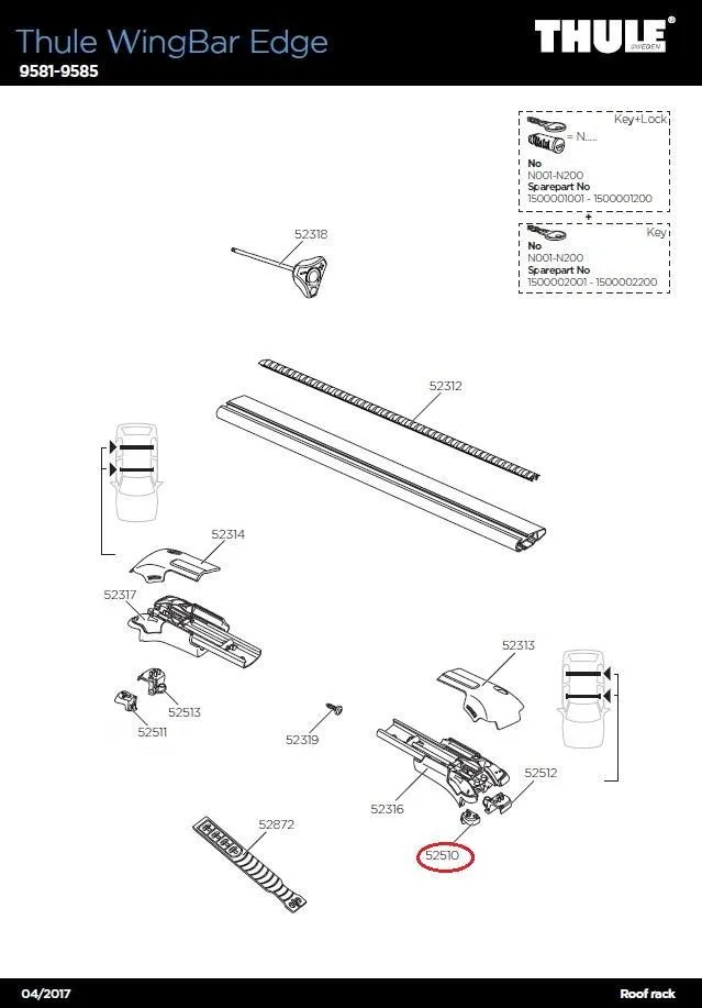THULE 52510 (запчасти)