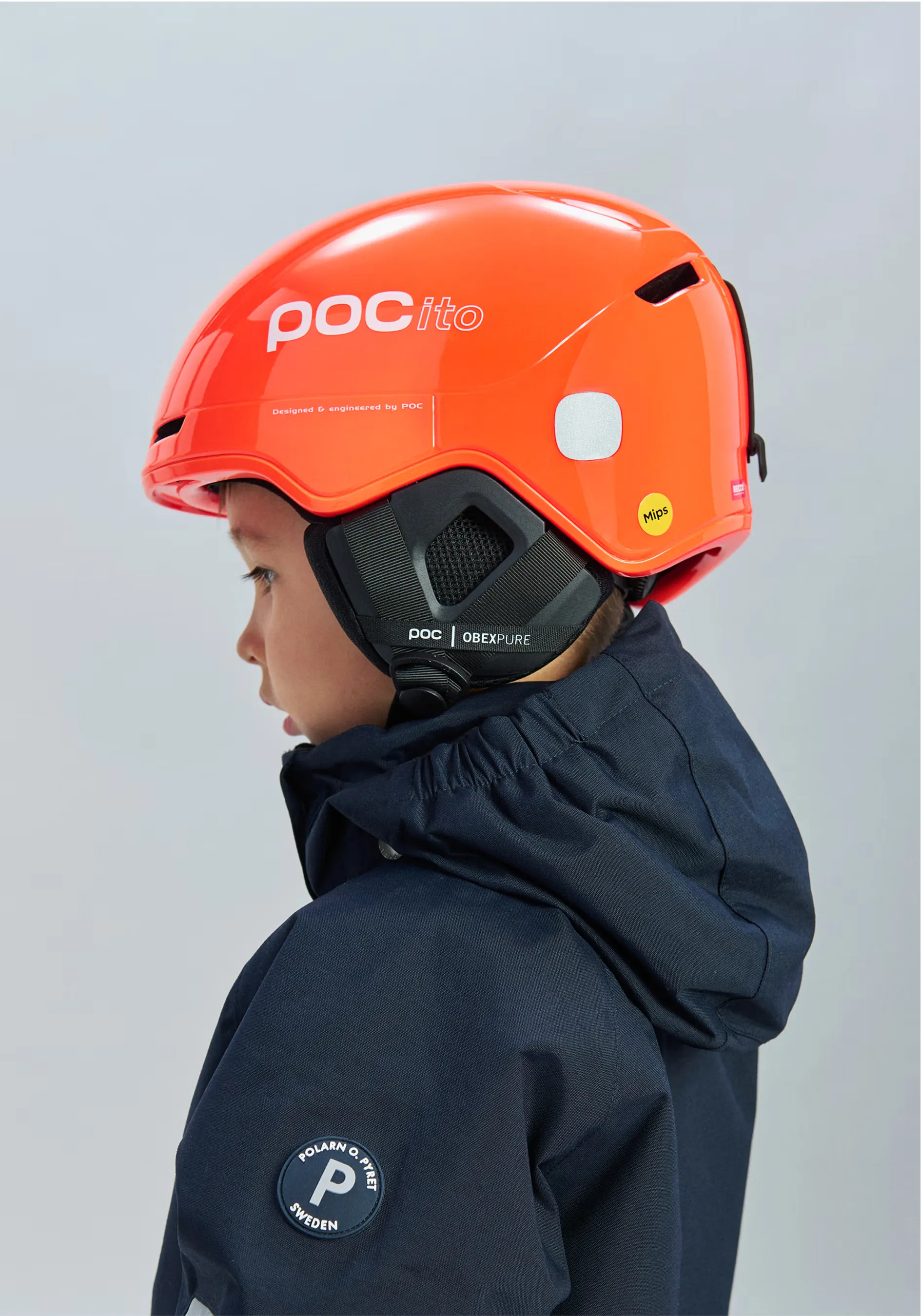 Горнолыжный шлем детский POCito Obex MIPS Fluorescent Orange