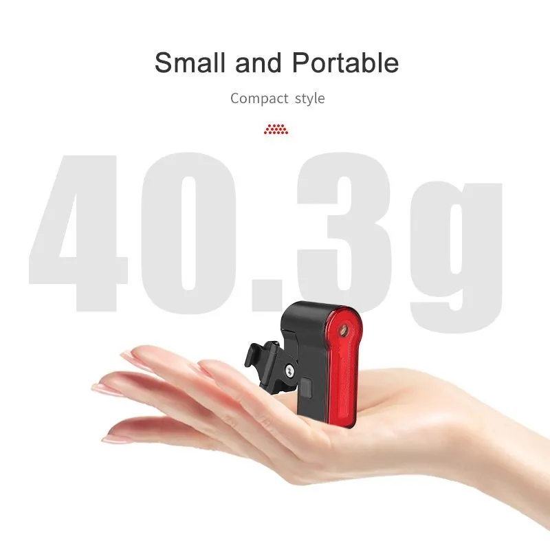 Задний велосипедный фонарь GACIRON W03A с лазером и датчиком торможения, черный