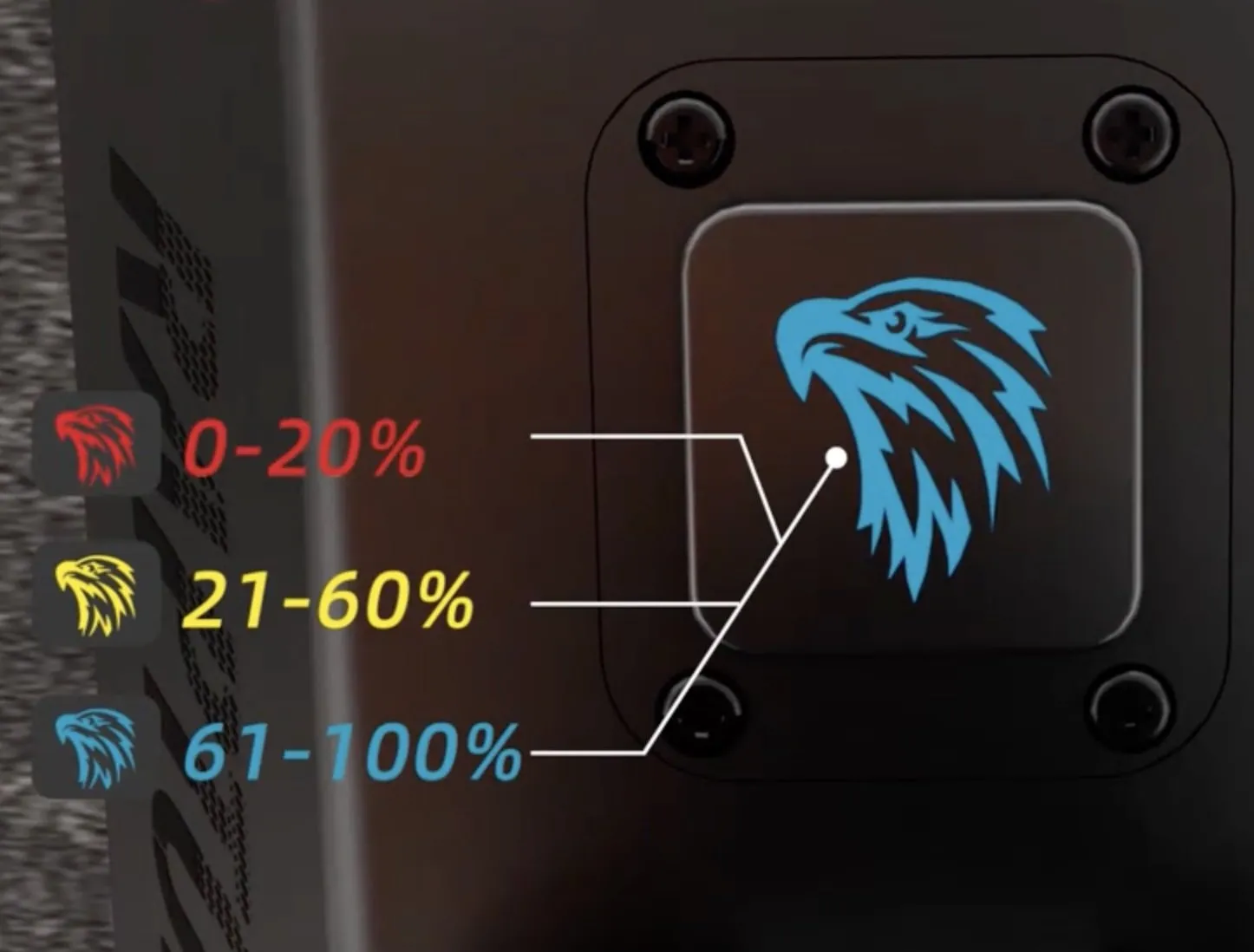 Велосипедный фонарь GACIRON Raptor-1800, черный