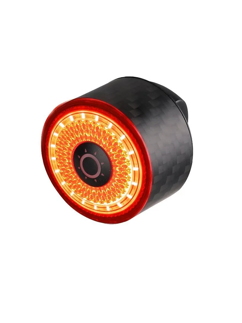 Задний велосипедный фонарь GACIRON Loop-100 Carbon с датчиком торможения, черный