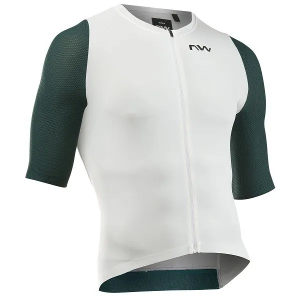 Велосипедная майка NorthWave EXTREME EVO JERSEY White/Petrolium