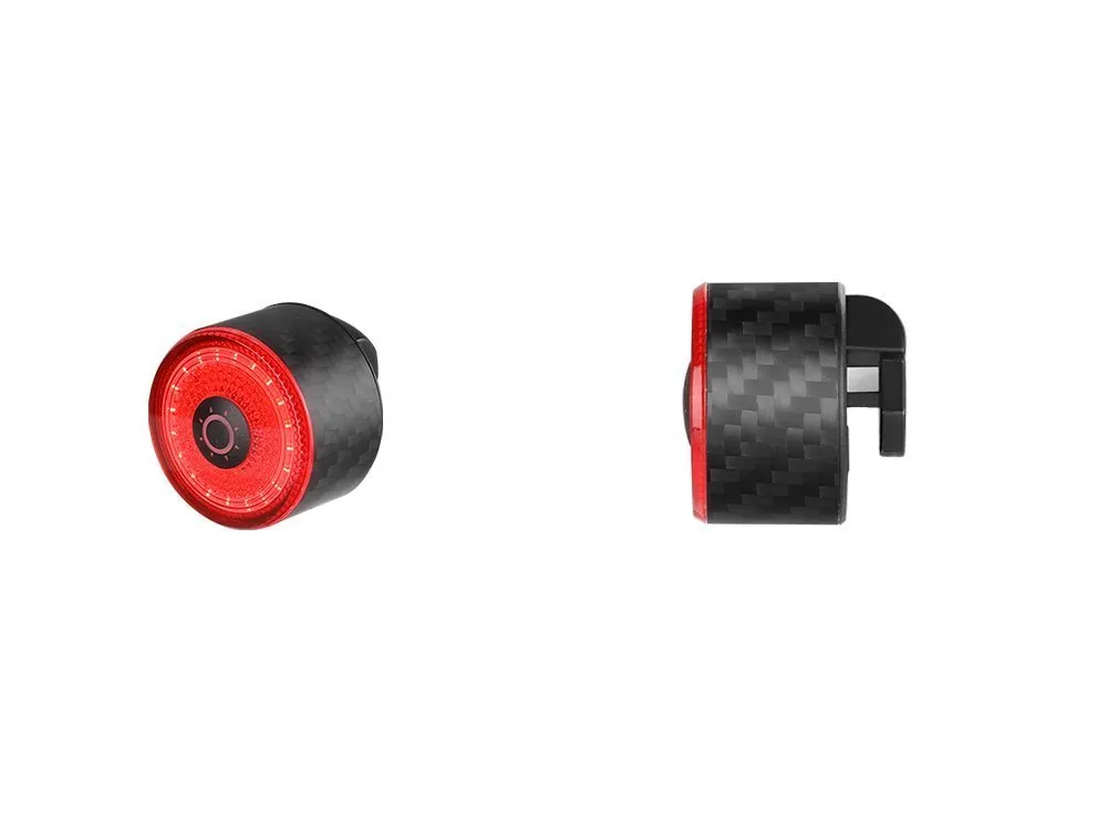 Задний велосипедный фонарь GACIRON Loop-100 Carbon с датчиком торможения, черный