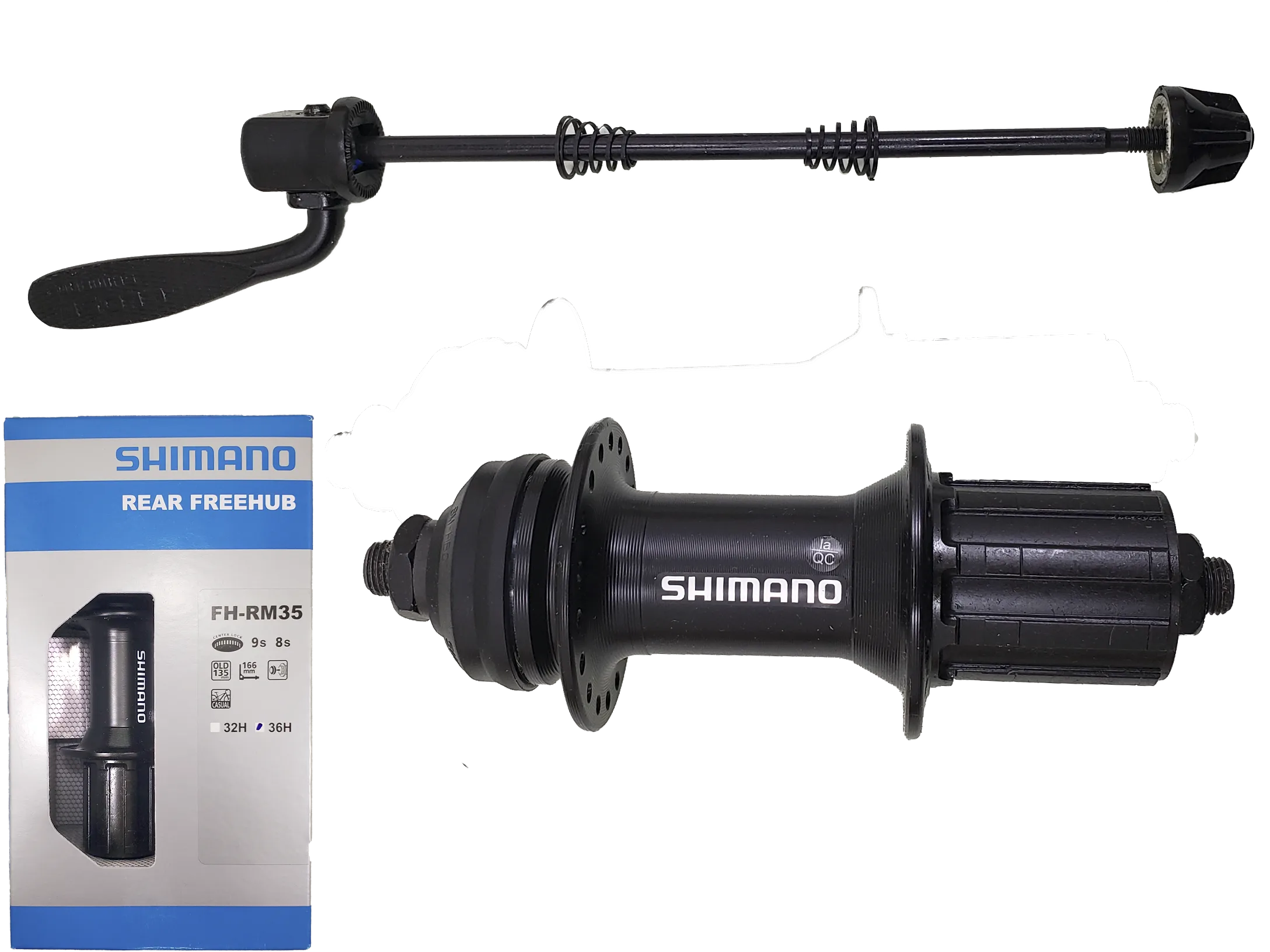 Втулка задняя SHIMANO RM35 - QR, Center Lock