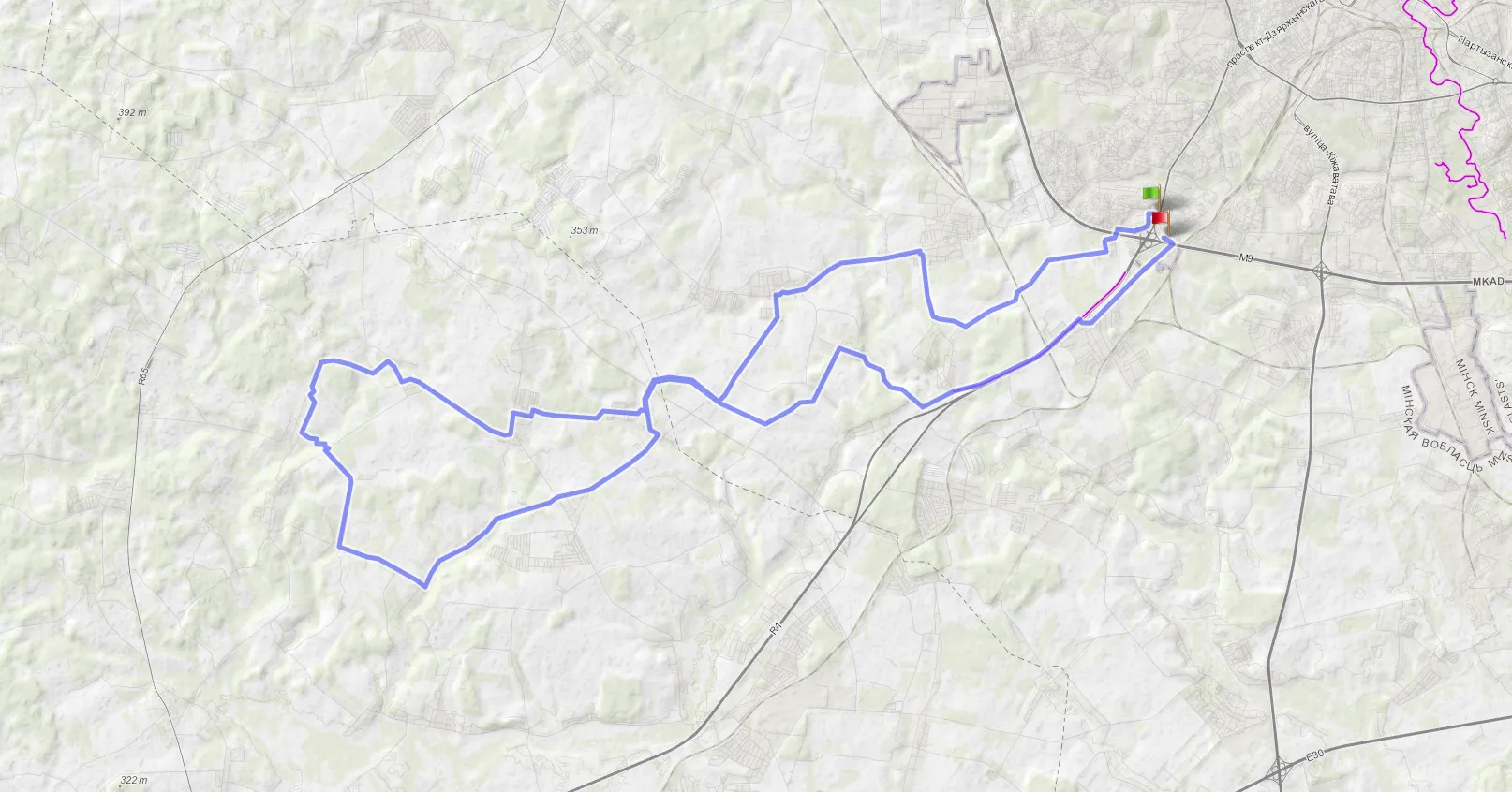 Тропа для горного велосипеда Сеница-Минск