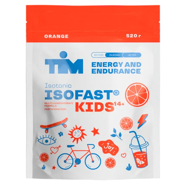 Изотонический напиток ISOFAST KIDS TIM, апельсин, 1 шт, 520 гр
