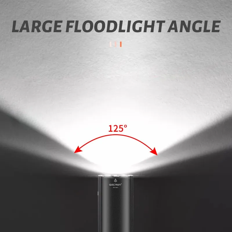 Велосипедный фонарь 2 в 1 GACIRON V20D-1700, передний/задний, черный