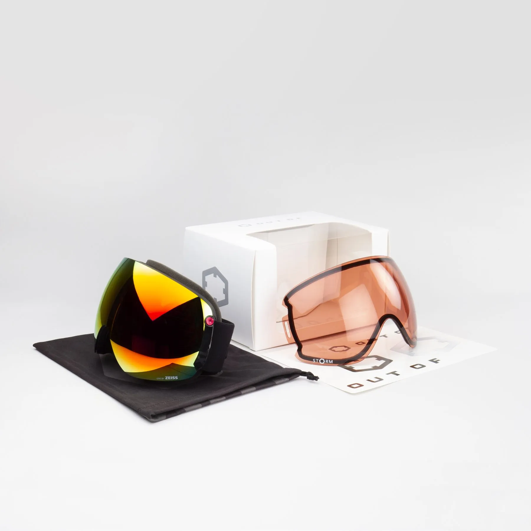 Маска OUT OF Open XL Black Red Bonus: Persimmon