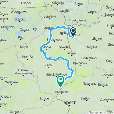 Гродно - Бя́ла-Подля́ска (польск. Biała Podlaska)