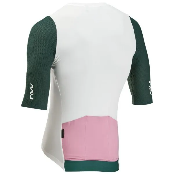 Велосипедная майка NorthWave EXTREME EVO JERSEY White/Petrolium