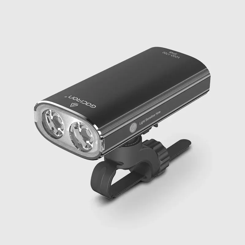 Велосипедный фонарь 2 в 1 GACIRON V20D-1700, передний/задний, черный