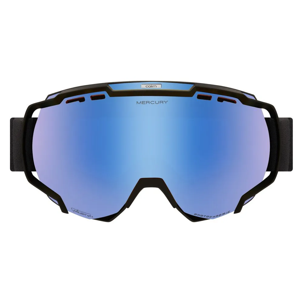 Горнолыжная маска Cairn MERCURY EVO NXT MAT BLACK SILVER BLUE