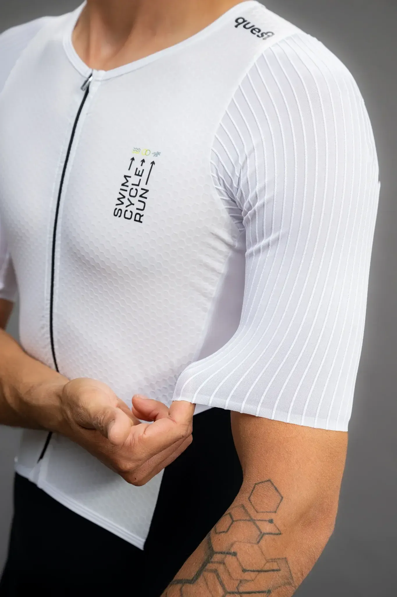Трисьют мужской QUEST Black&White Premium Triathlon Suit