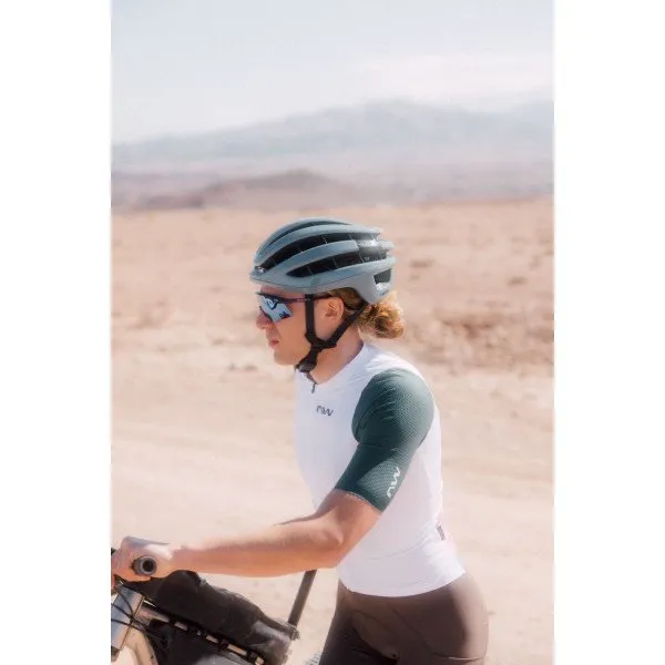 Велосипедная майка NorthWave EXTREME EVO JERSEY White/Petrolium