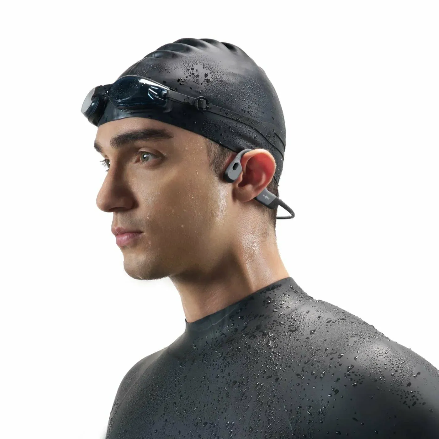 Беспроводные наушники с костной проводимостью SHOKZ OpenSwim Pro, серый