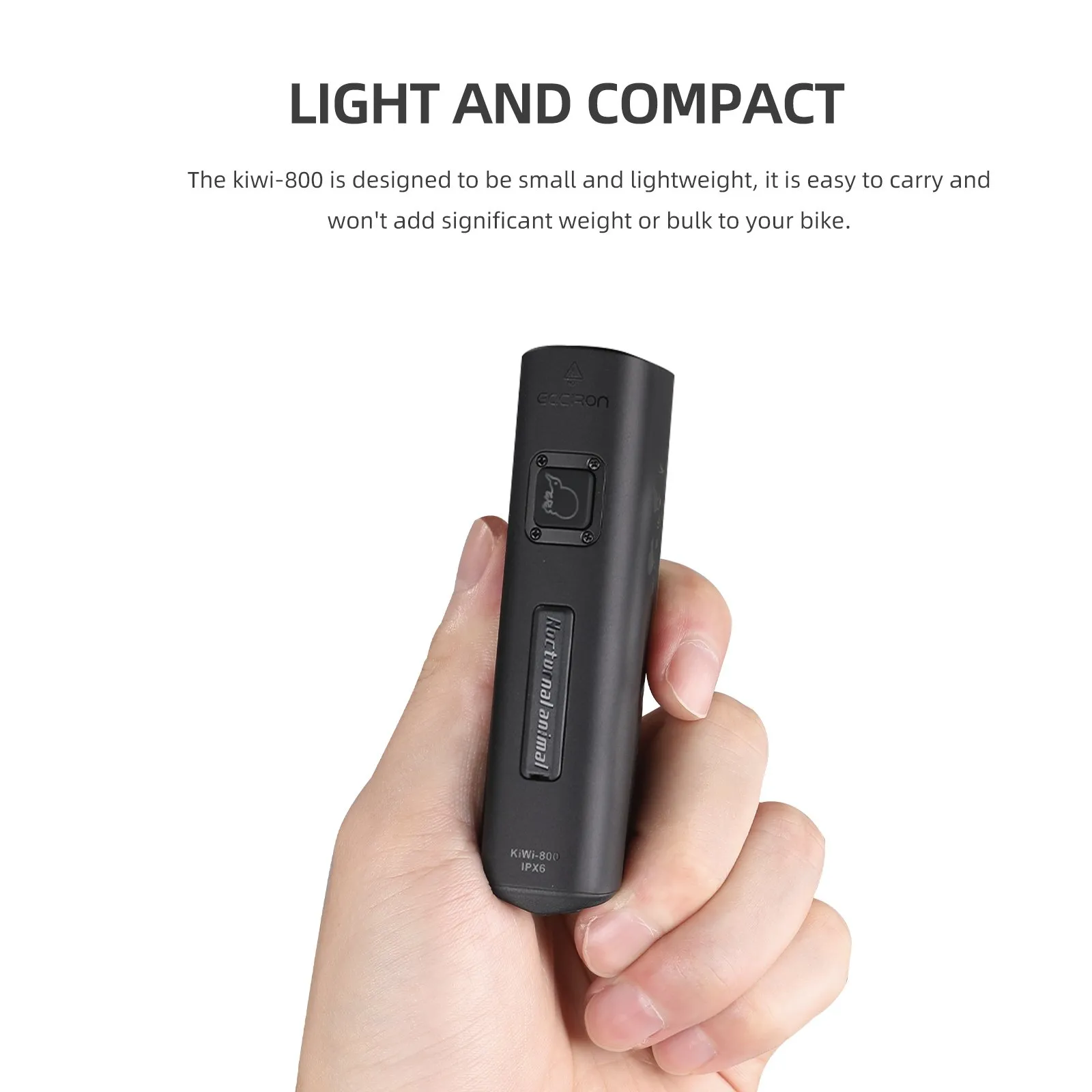 Велосипедный фонарь GACIRON Kiwi-800, черный
