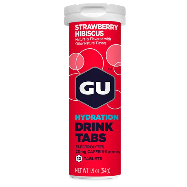 Напиток-изотоник в таблетках GU DRINK TABS Клубника-Гибискус, 1 туба