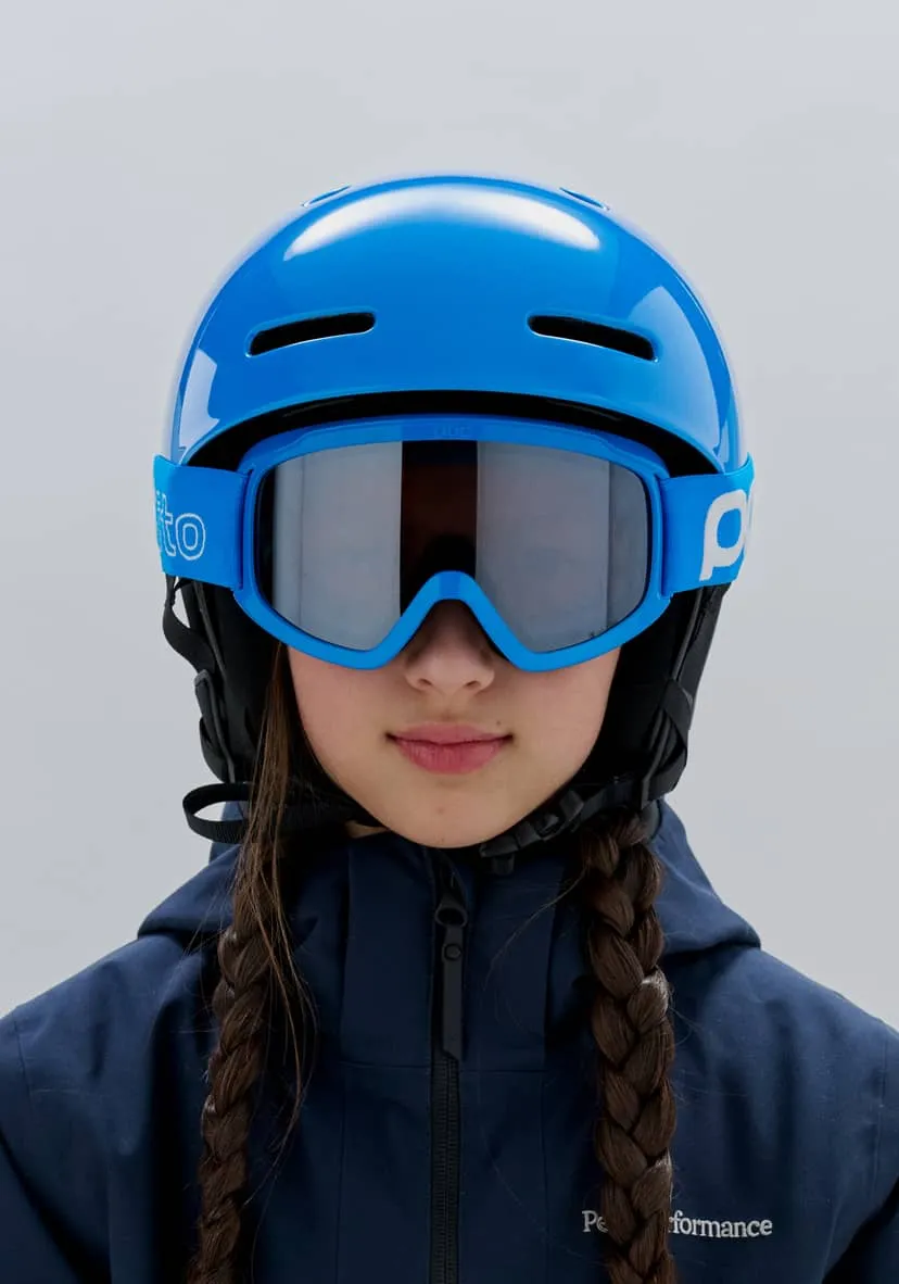Горнолыжная маска детская POCito Opsin Fluorescent Blue/Partly Sunny Silver