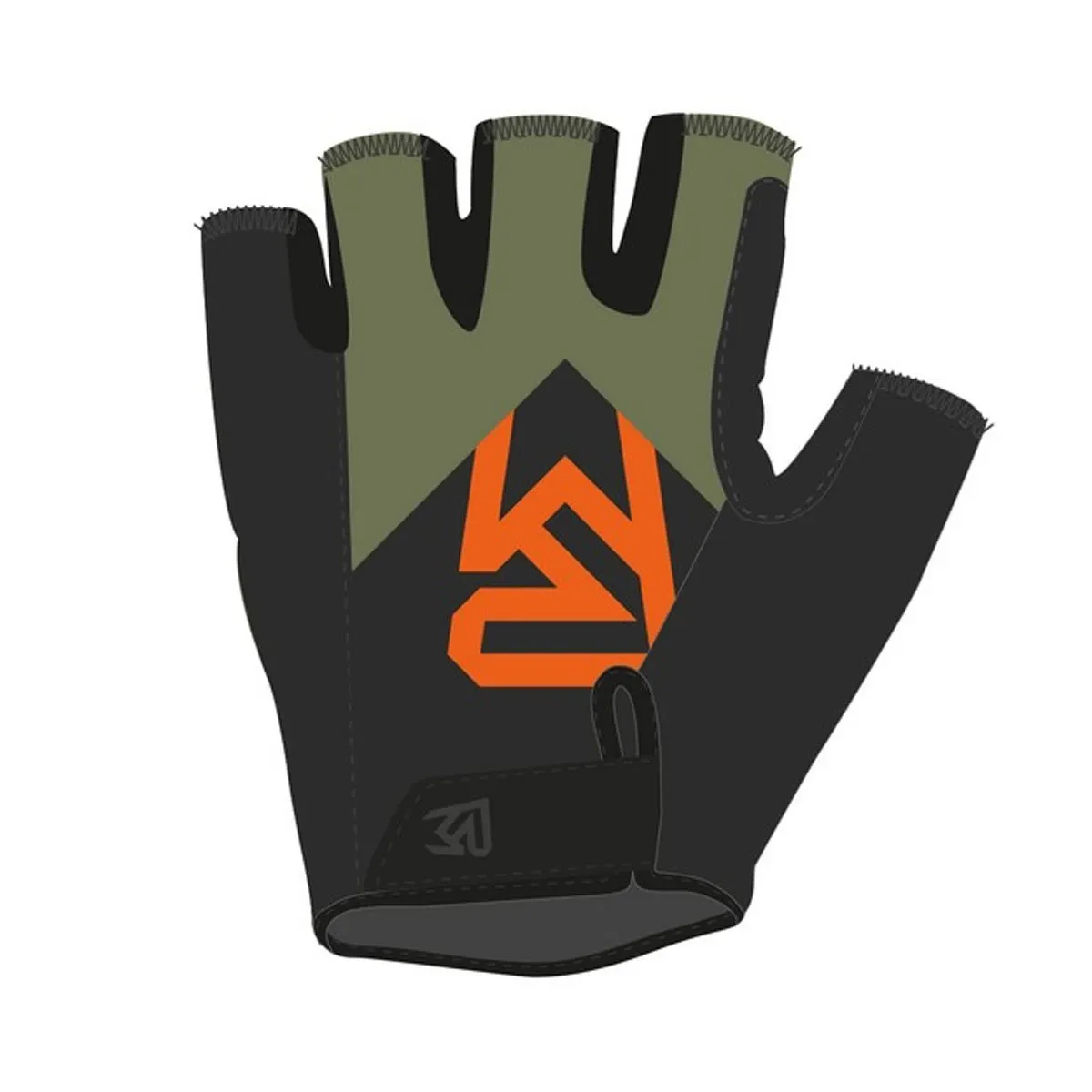 Велоперчатки Rock Machine Race SF Khakki/Orange/Black