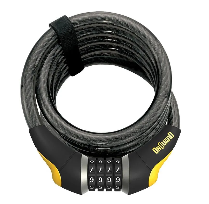 Велозамок тросовый OnGuard Doberman Combo 185см x 15мм