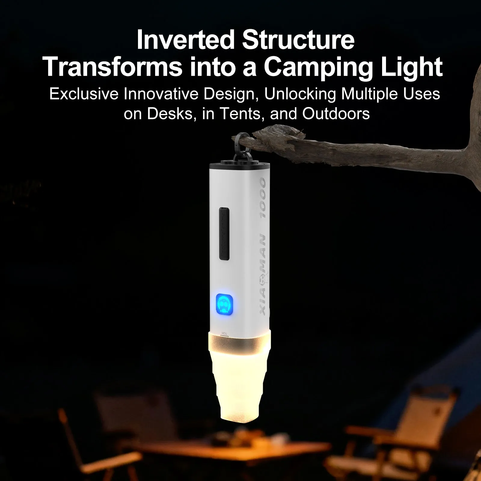 Многофункциональный велосипедный фонарь 4 в 1 GACIRON Xiaoman-1000, розовый