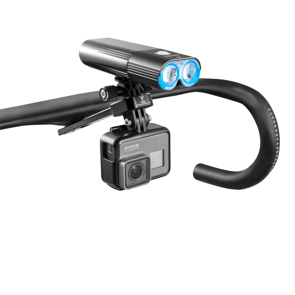 Многофункциональное крепление на руль GACIRON H11 для велофонарей GACIRON, для велокомпьютеров Garmin и камер GoPro, алюминий