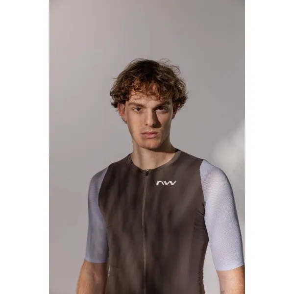 Велосипедная майка NorthWave EXTREME EVO JERSEY Sand/Ice Grey